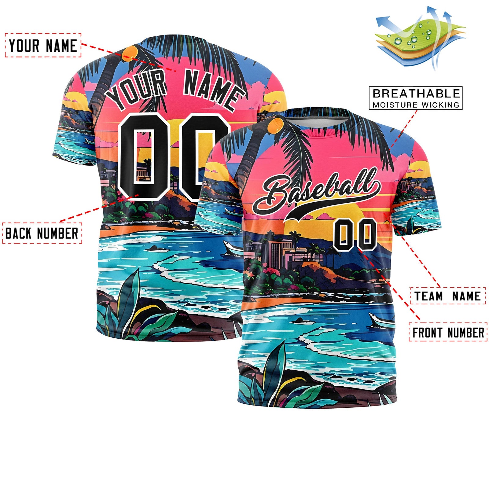 Custom Black White Graffiti Pattern Hawaiian Style T-shirt| KXKSHOP