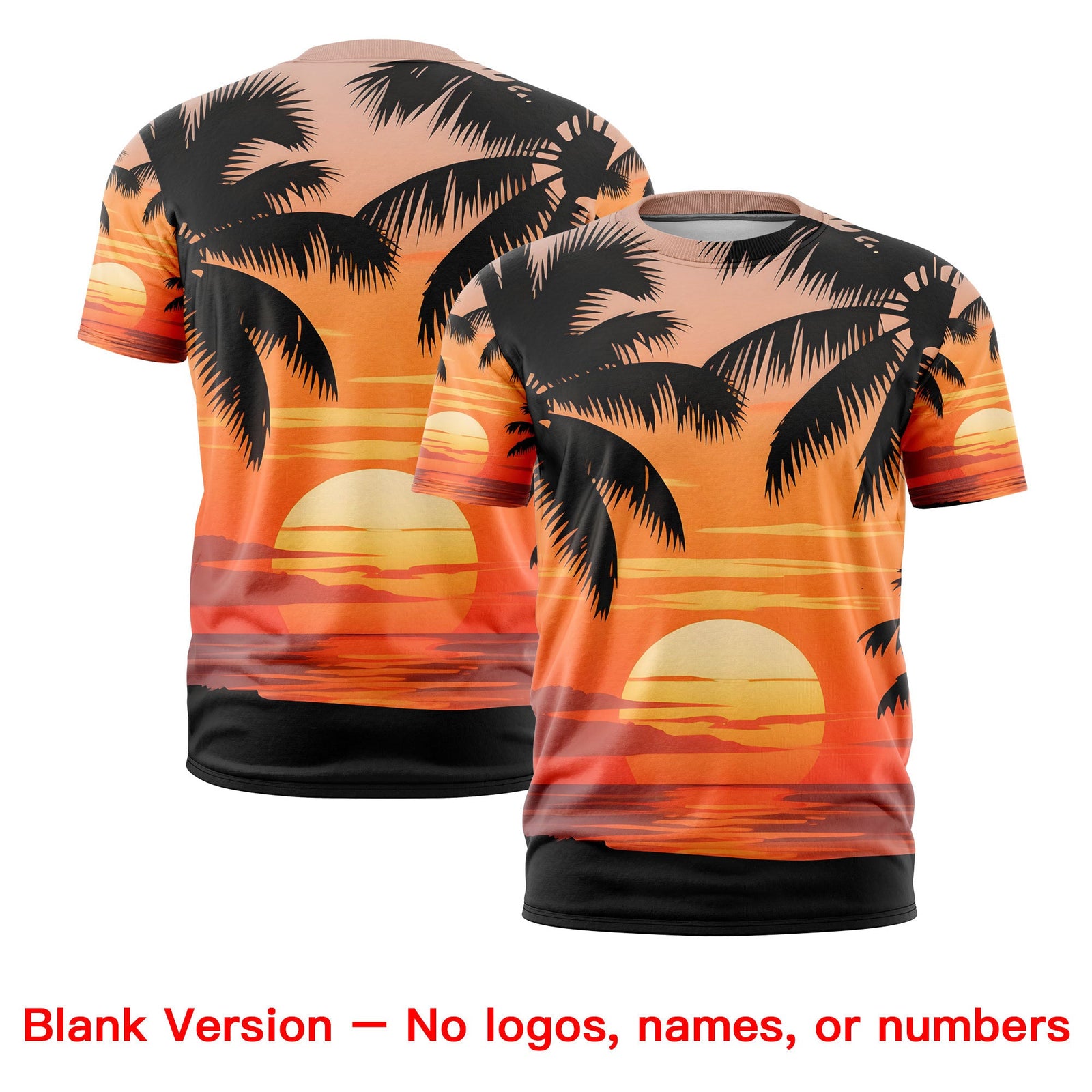 Custom Black Orange Graffiti Pattern Hawaiian Style T-shirt| KXKSHOP