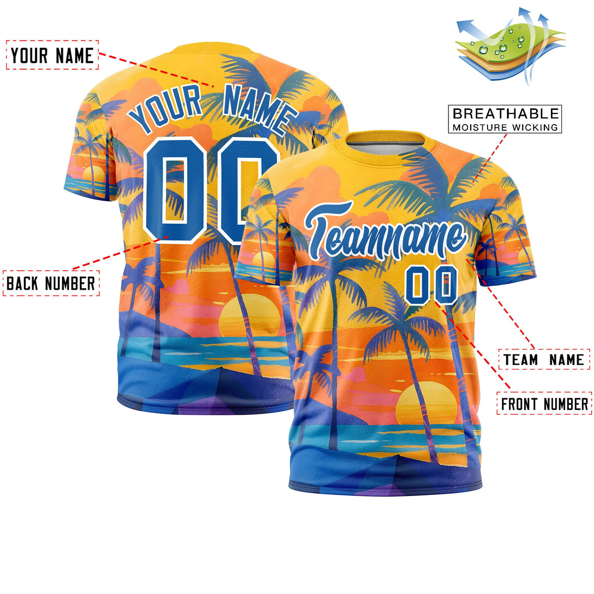 Custom Royal White Graffiti Pattern Hawaiian Style T-shirt| KXKSHOP