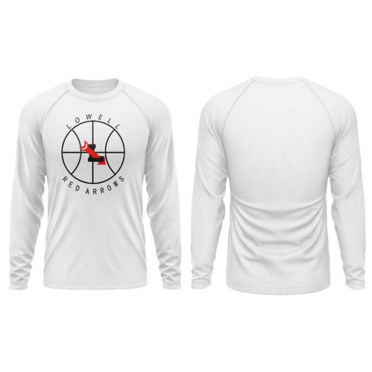 Custom White Personalized Design Long Sleeve Performance T-Shirt
