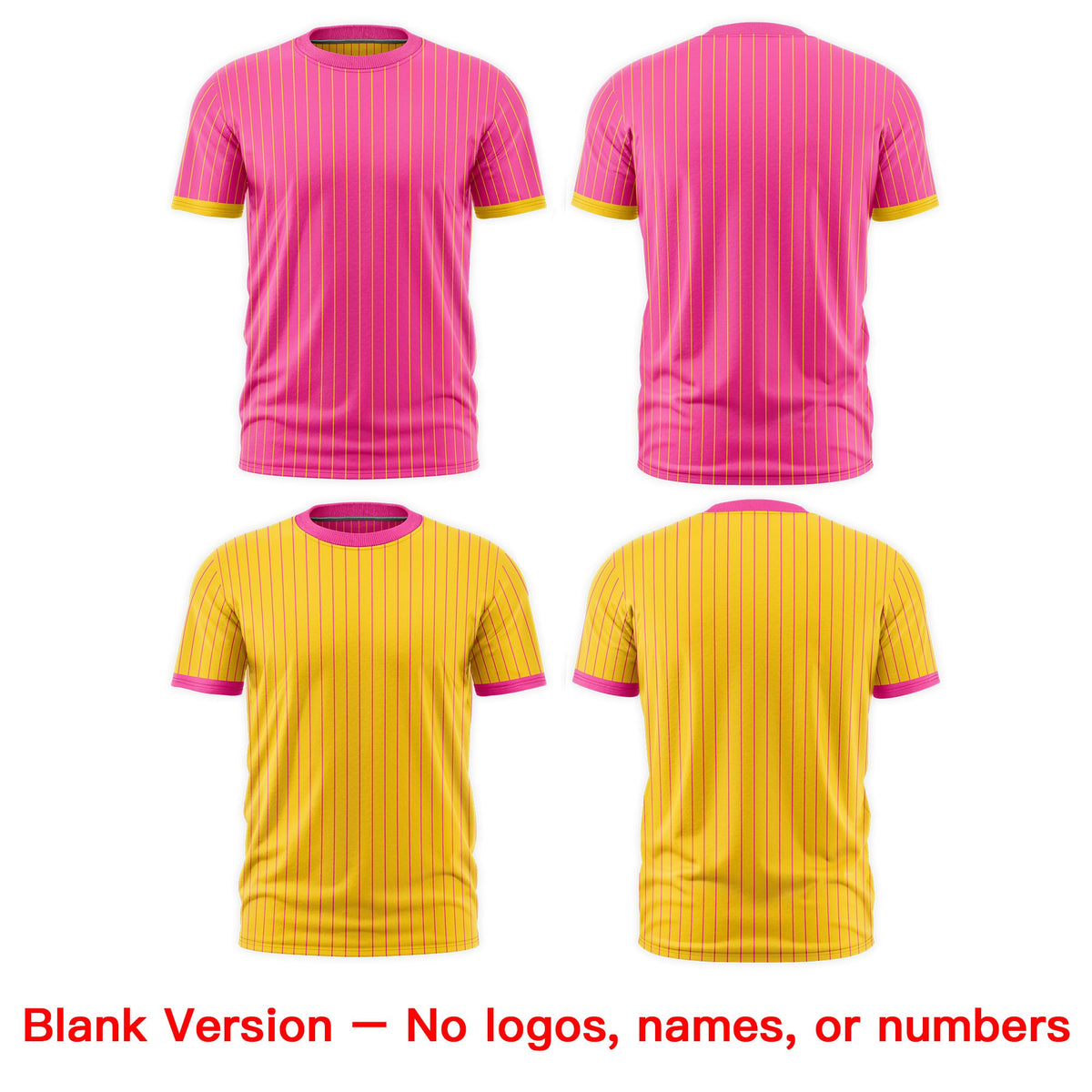 Custom Gold Pink White Reversible Stripe Fashion T-shirt| KXKSHOP