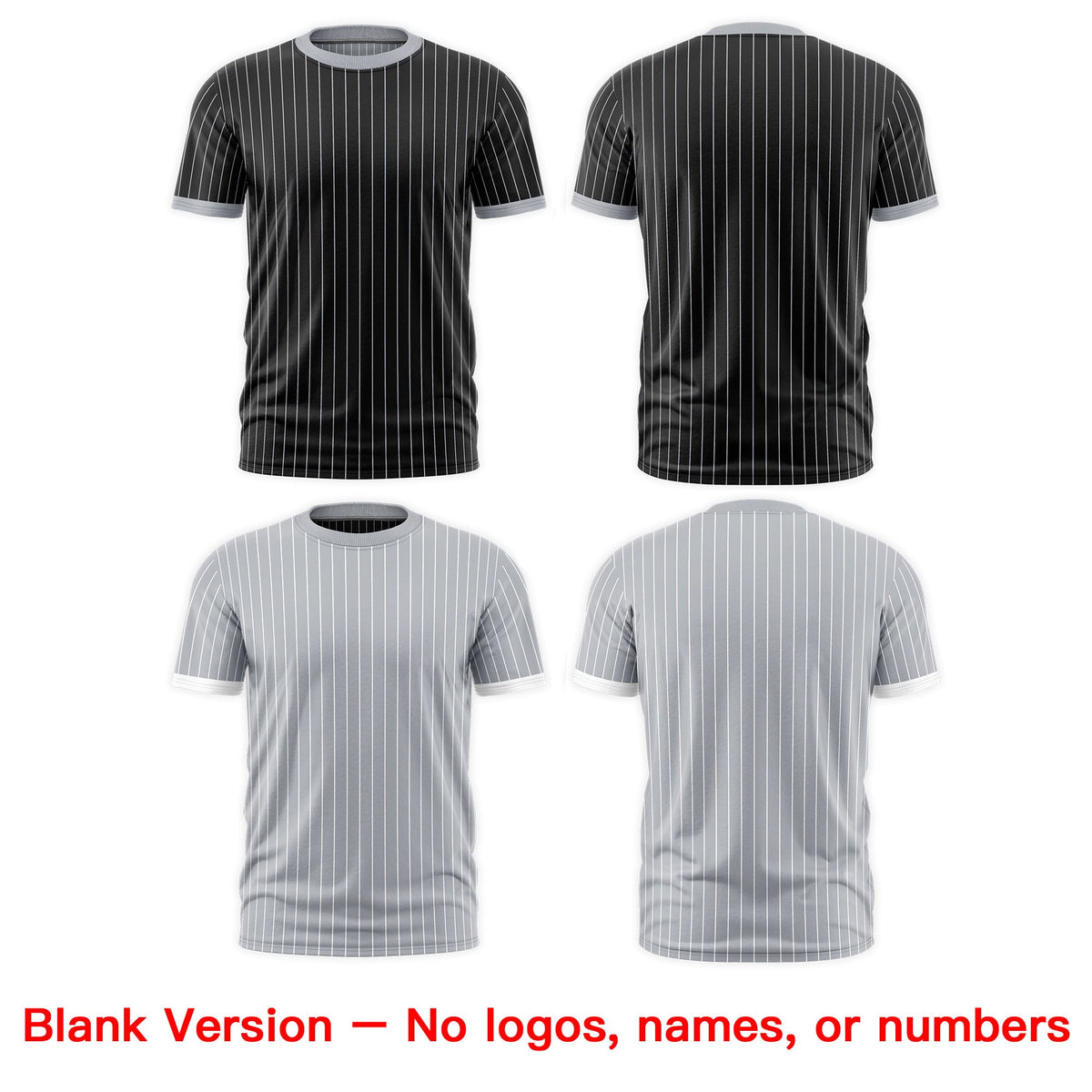Custom Silver Black White Reversible Stripe Fashion T-shirt| KXKSHOP
