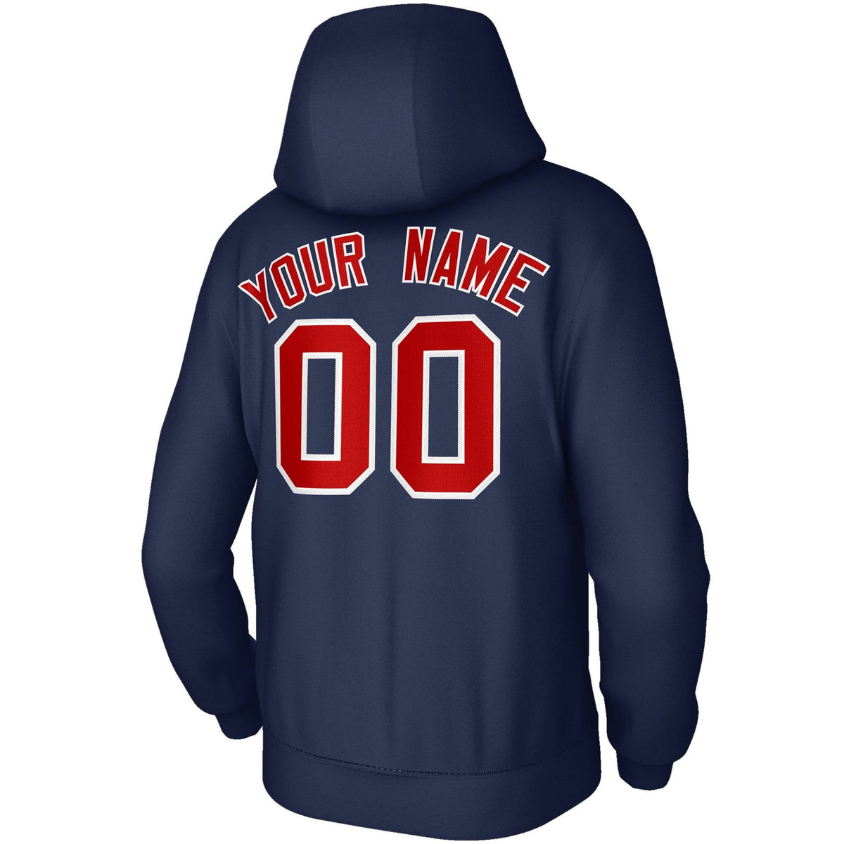 Custom Navy Red-White Sport Classic Style Hoodie Pullover Fashion Uniform