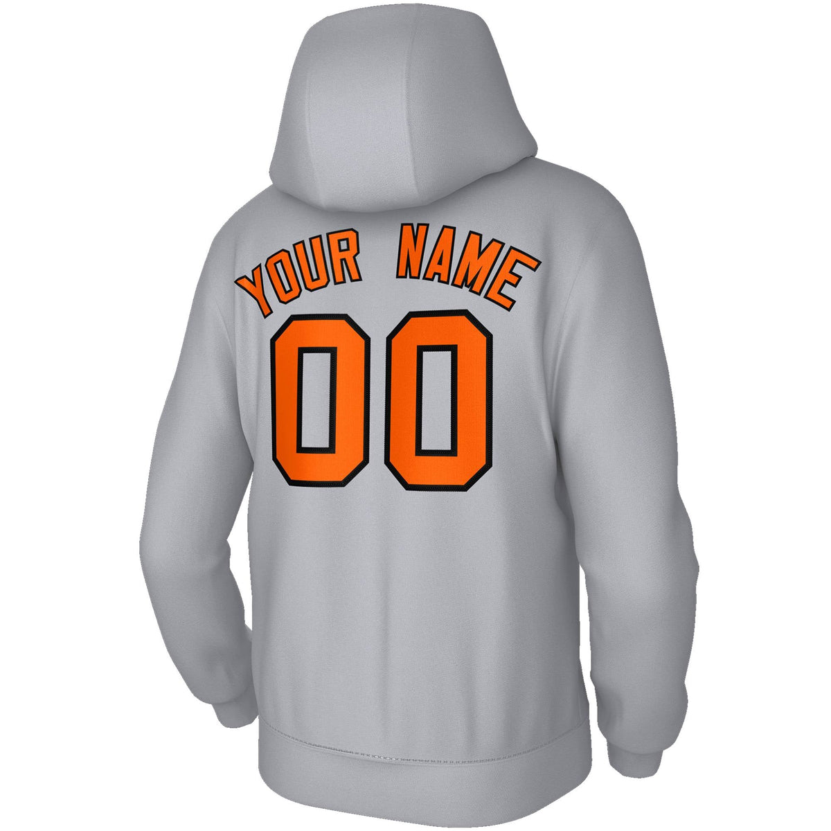 Custom Classic Style Gray Hoodie Fashion Athletic Pullover Sweatshirt