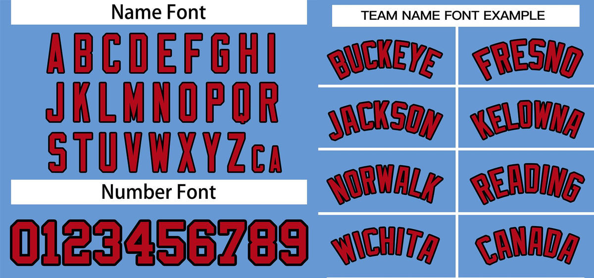 Custom Light Blue Red-White Classic Style Outdoor Authentic Pullover Baseball Jersey