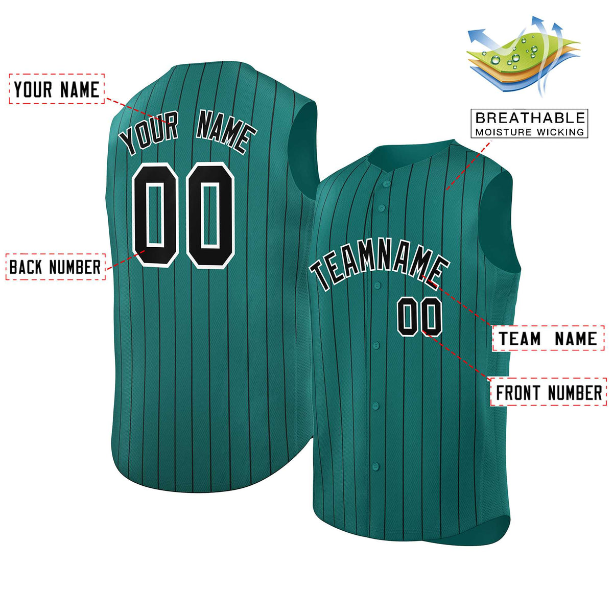 Blank Striped Baseball Jersey