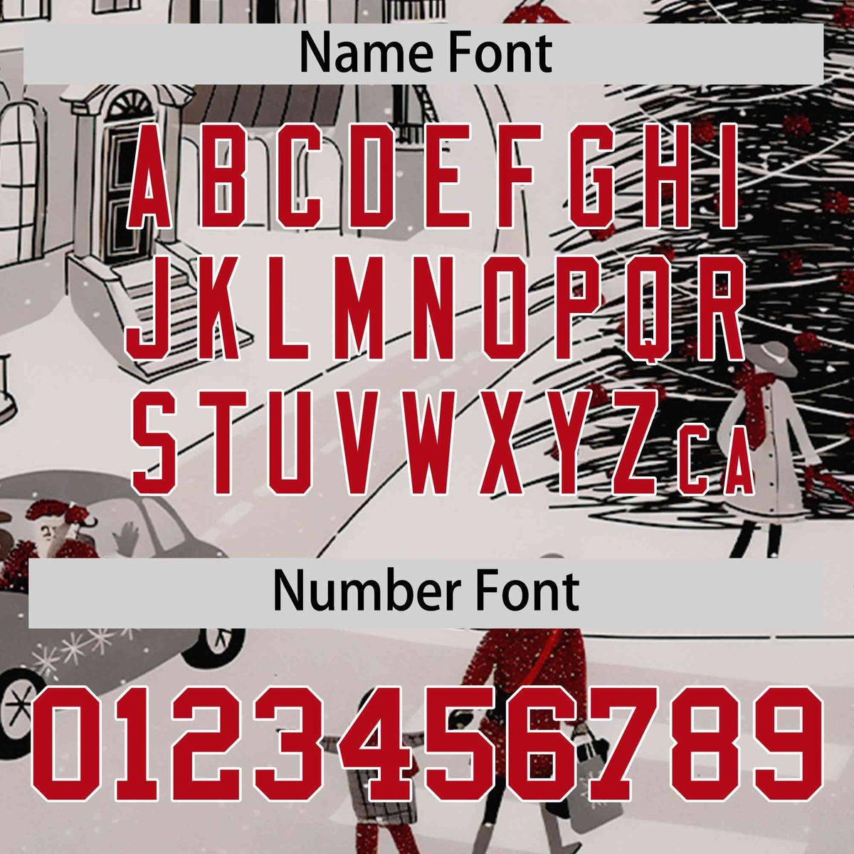 Custom White Red Christmas Graffiti Pattern Athletic Full-Zip Hoodie| KXKSHOP
