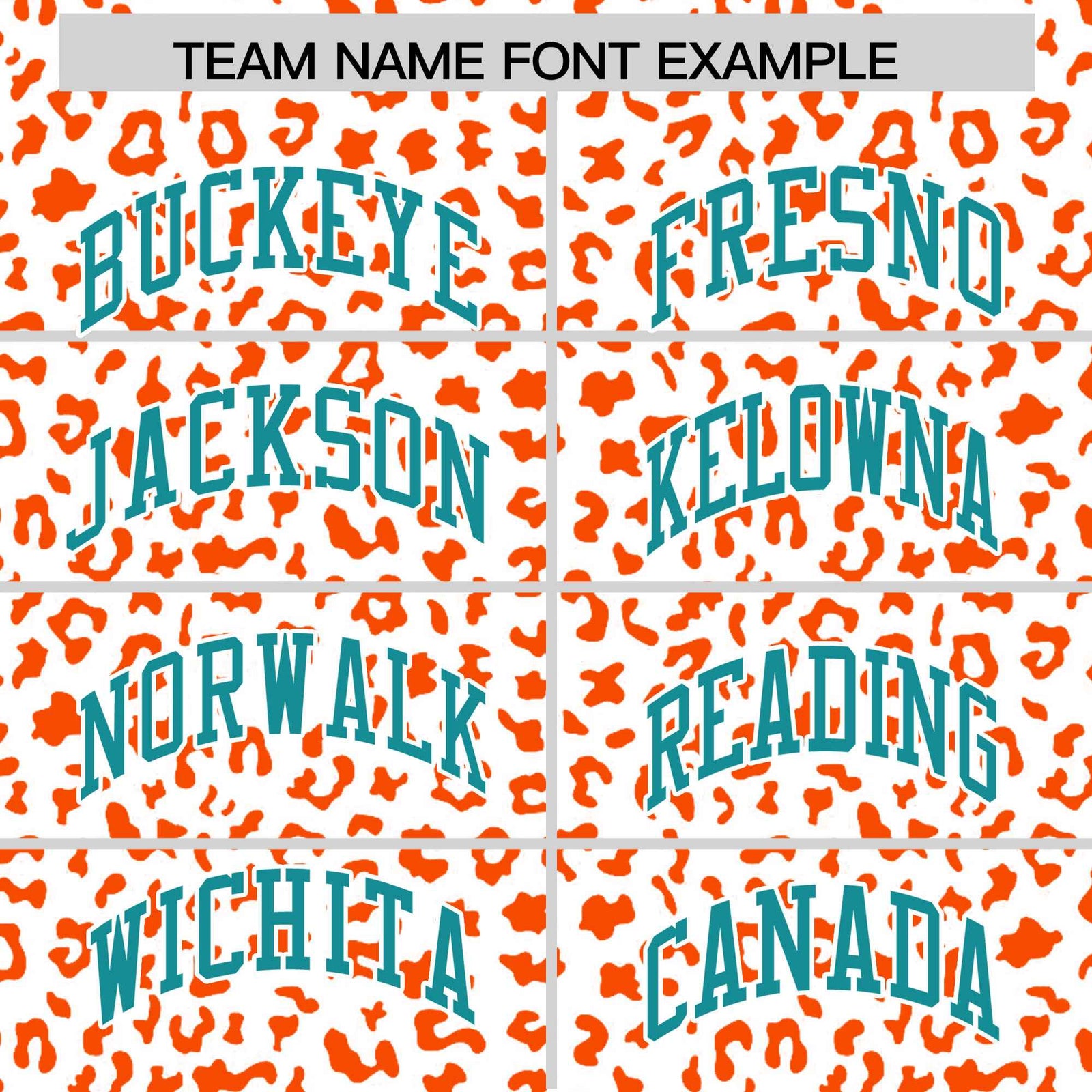 Custom White Orange Varsity Full-Zip Letterman Leopard Print Hoodie Jacket