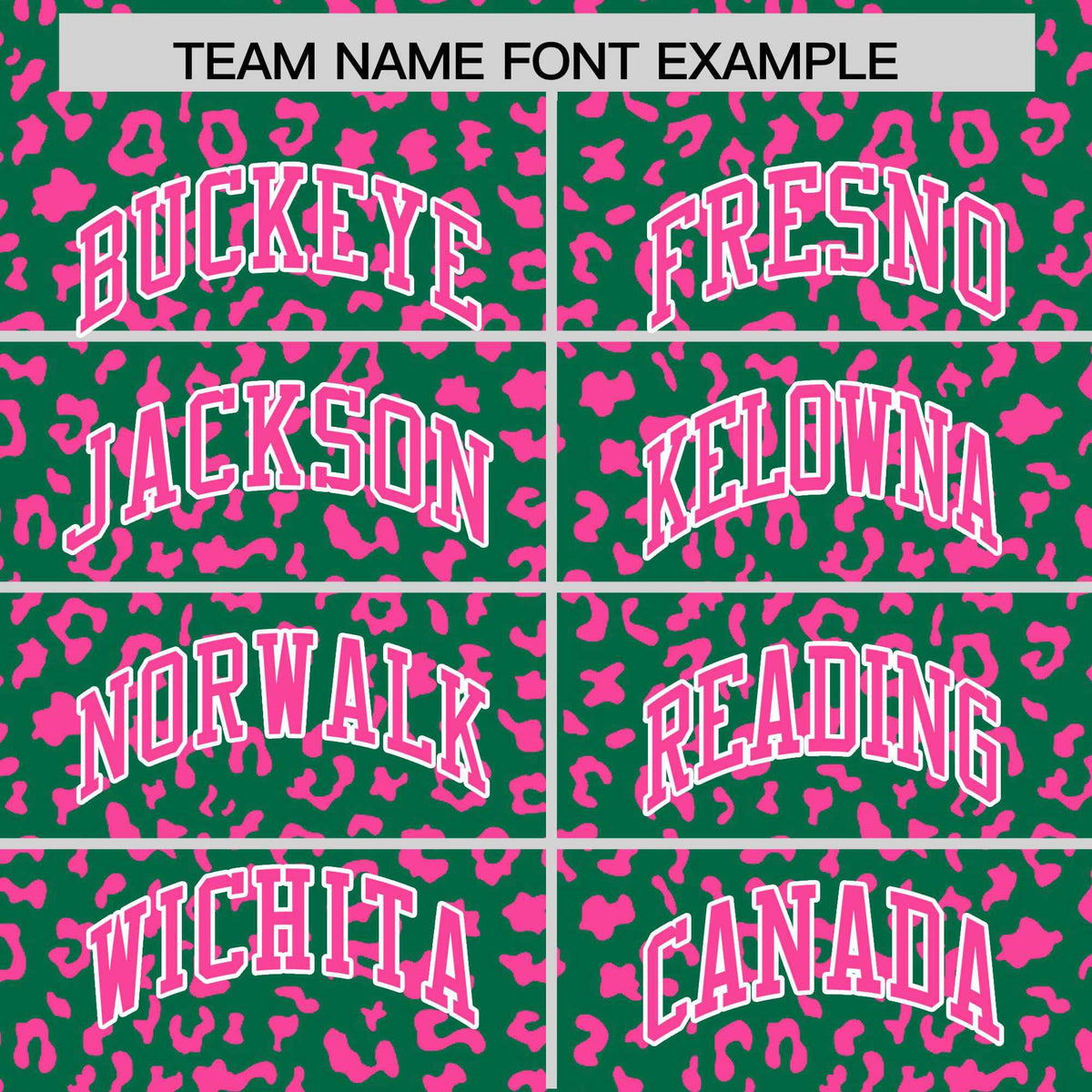 Custom Kelly Green Pink Varsity Full-Zip Letterman Leopard Print Hoodie Jacket