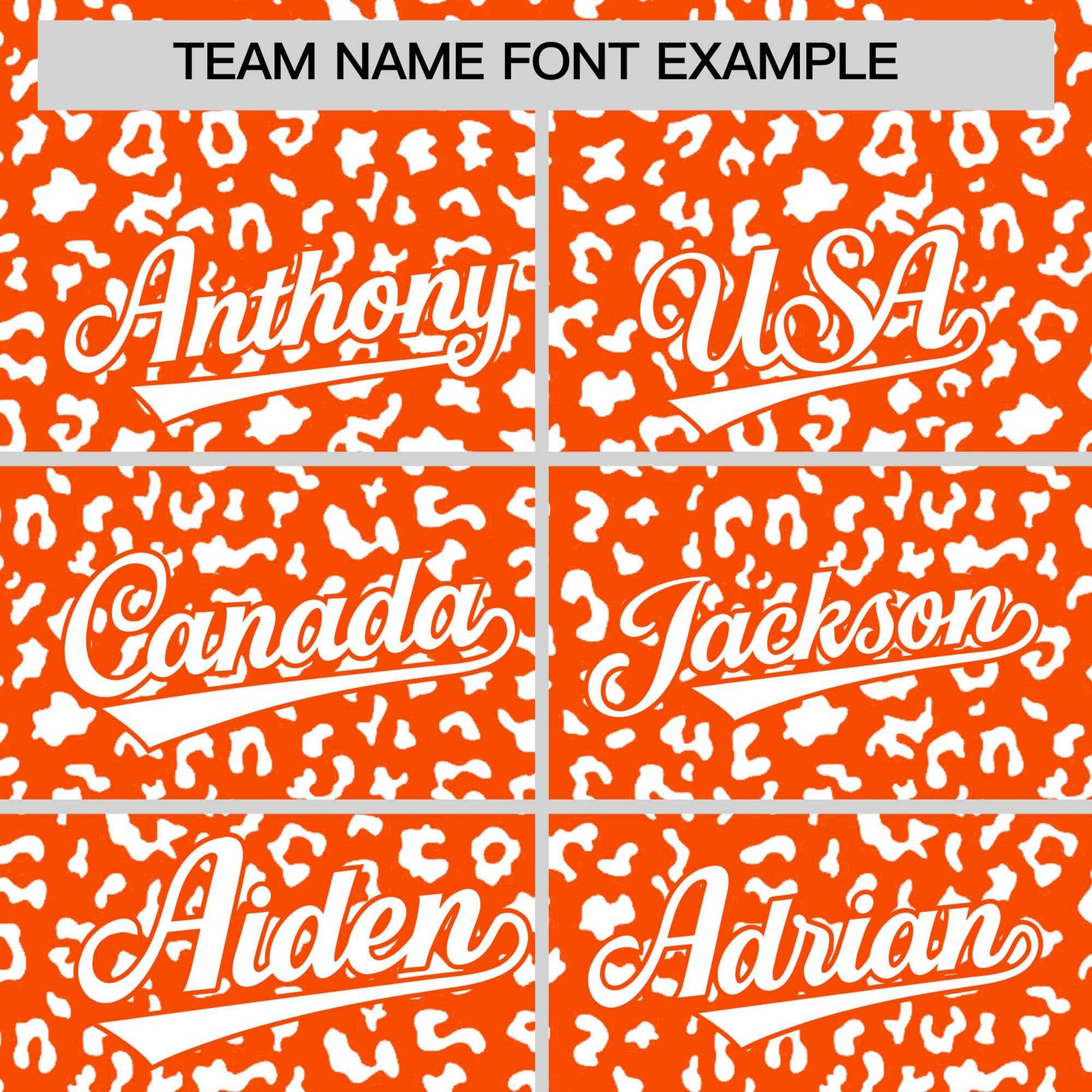 Custom Orange White Varsity Full-Zip Letterman Leopard Print Hoodie Jacket