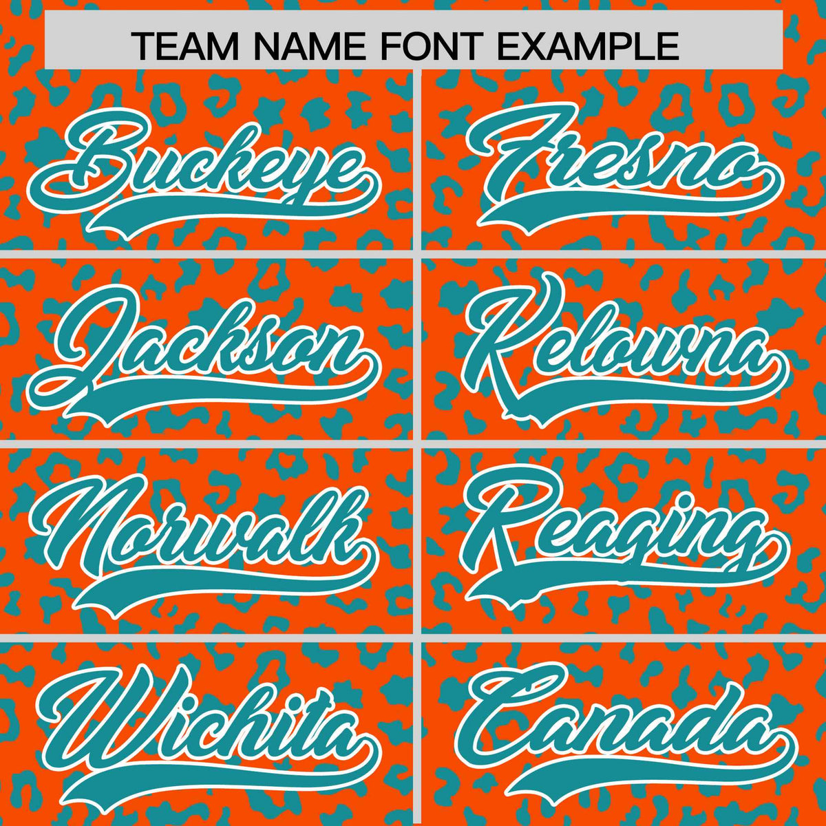 Custom Orange Aqua Varsity Full-Zip Letterman Leopard Print Hoodie Jacket