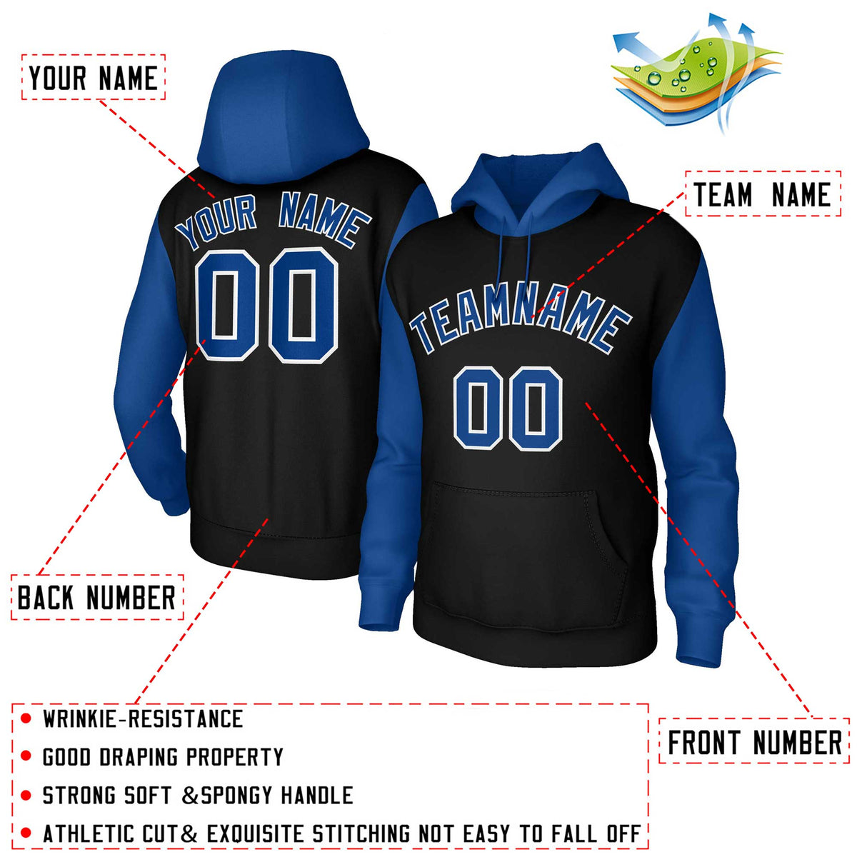 custom warm pullover hoodies for men