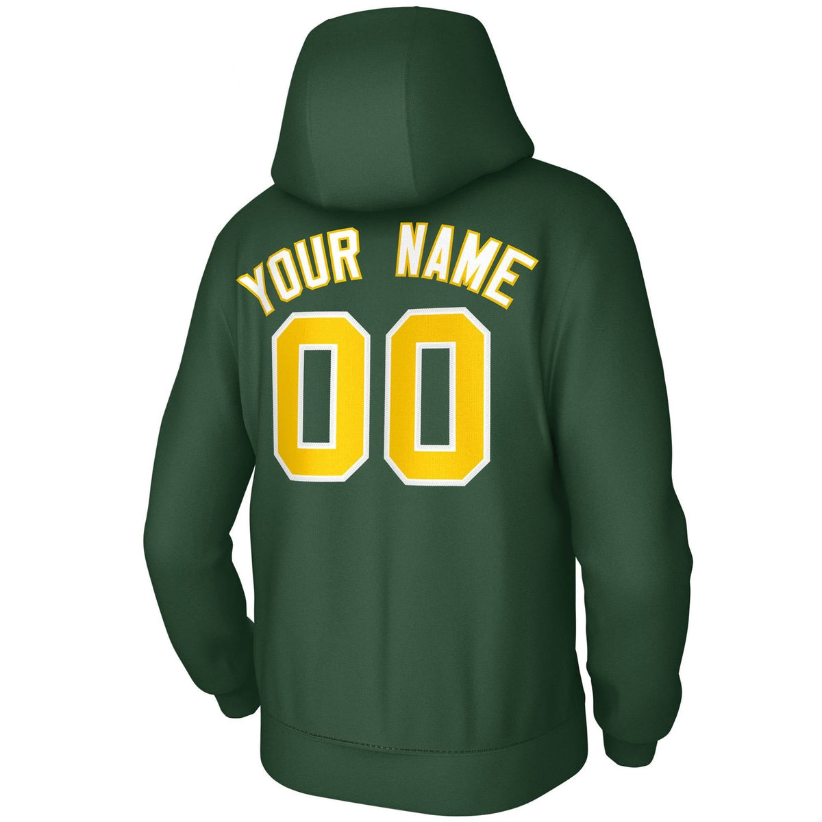 Custom Green Gold-White Classic Style Sweatshirts Uniform Pullover Hoodie