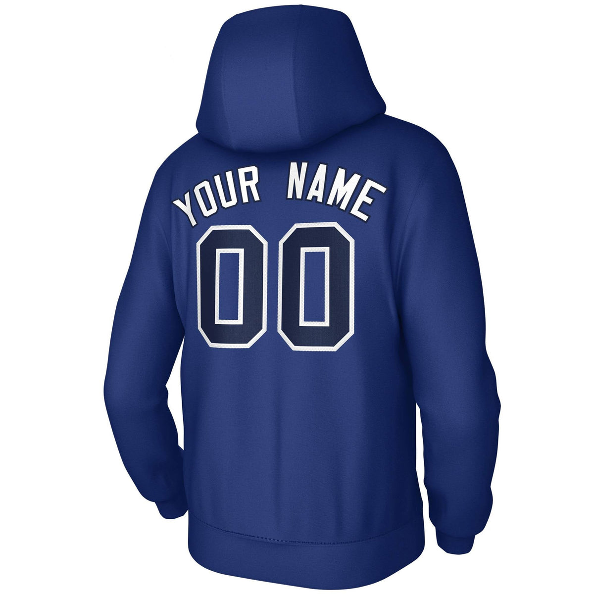 Custom Royal White-Navy Classic Style Sweatshirts Uniform Pullover Hoodie