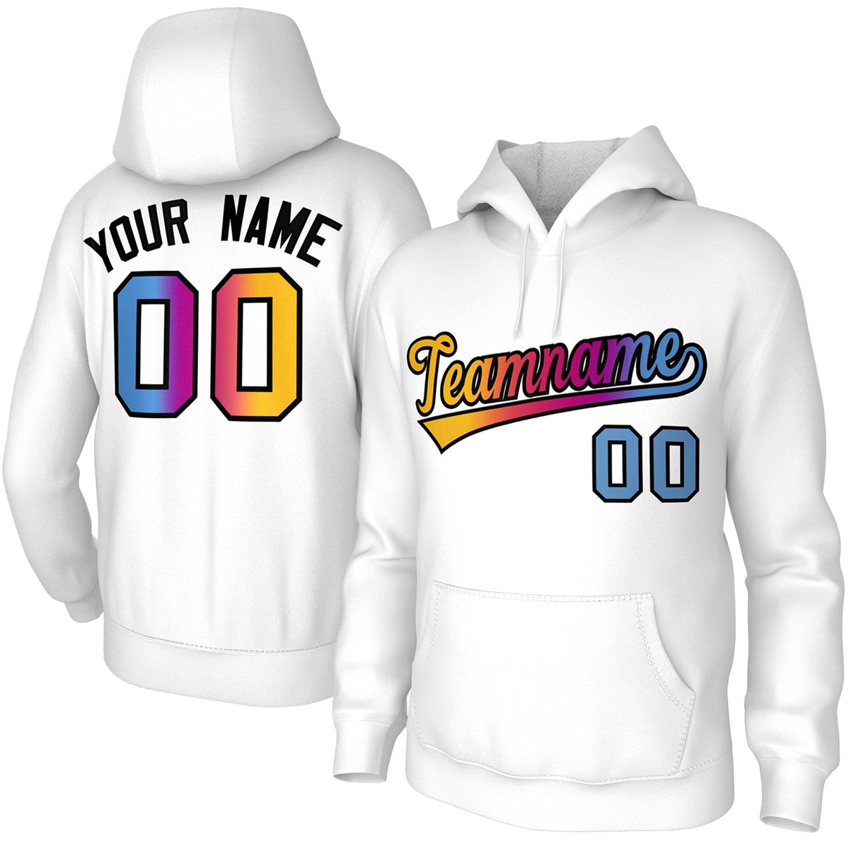 custom white pullover hoodie samples &amp; details