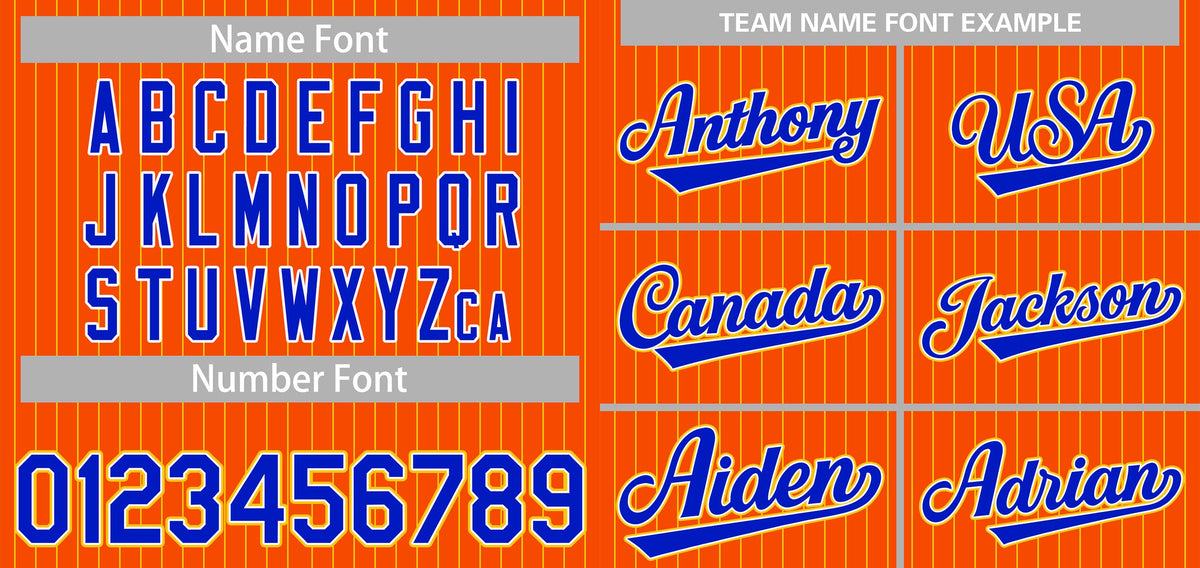 Custom Orange Royal-Yellow Stripe Fashion Authentic Baseball Jersey