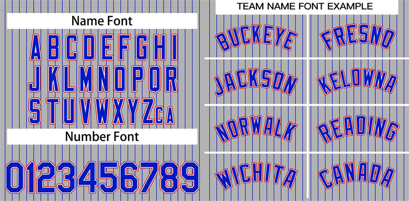 Custom Gray Royal-Red Stripe Fashion Authentic Baseball Jersey