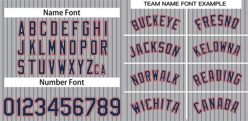 Custom Gray Navy-Red Stripe Fashion Authentic Baseball Jersey