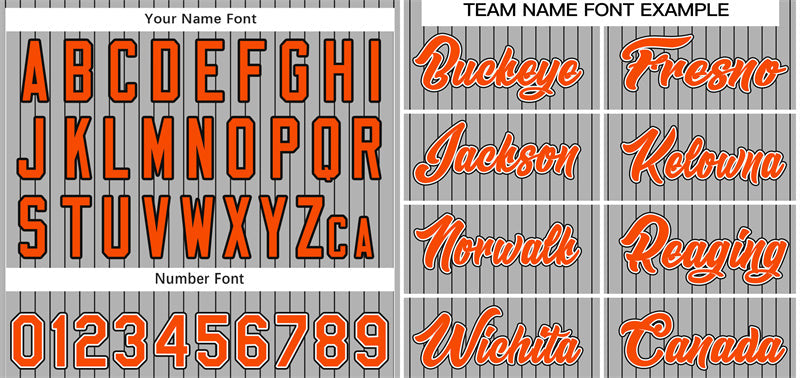 Custom Gray Orange-Black Stripe Fashion Authentic Baseball Jersey