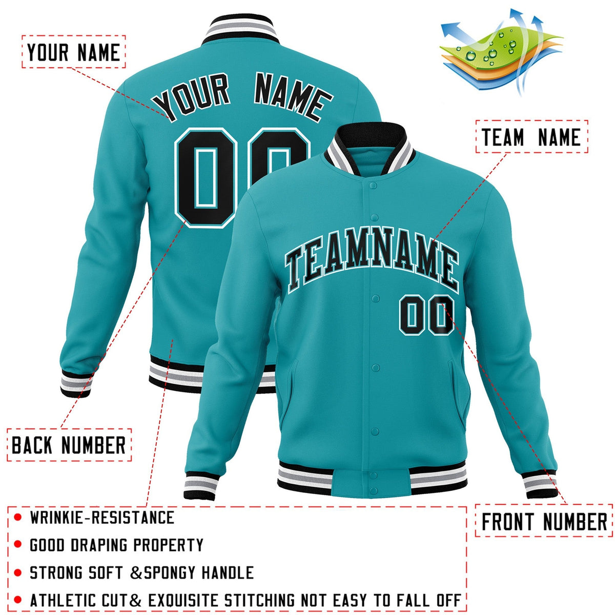 baseball jacket - 3d customized