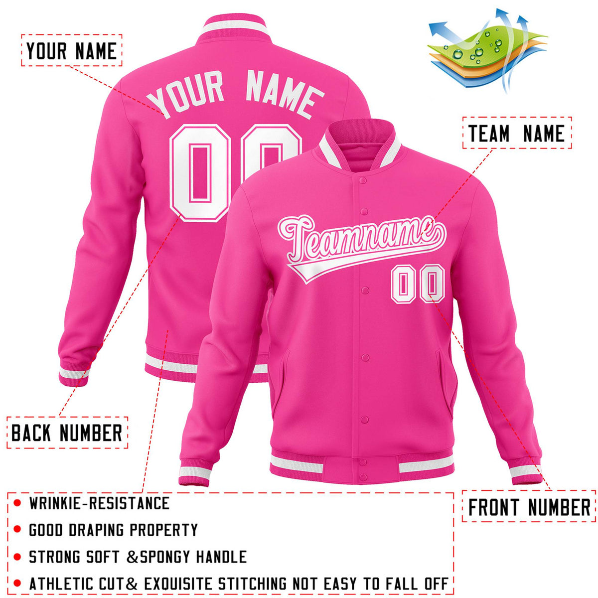 Pink Baseball Jacket