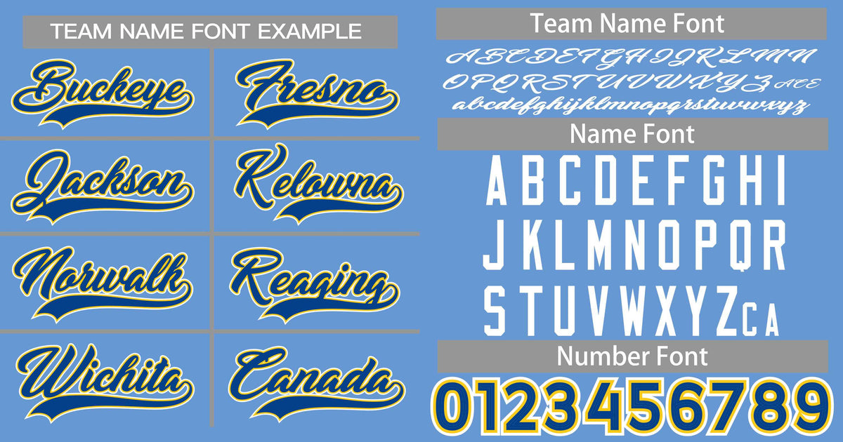 Custom Light Blue Royal-Yellow Classic Style Authentic Baseball Jersey