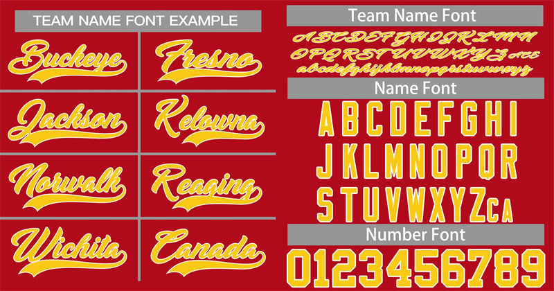 Custom Red Gold-White Classic Style Authentic Baseball Jersey