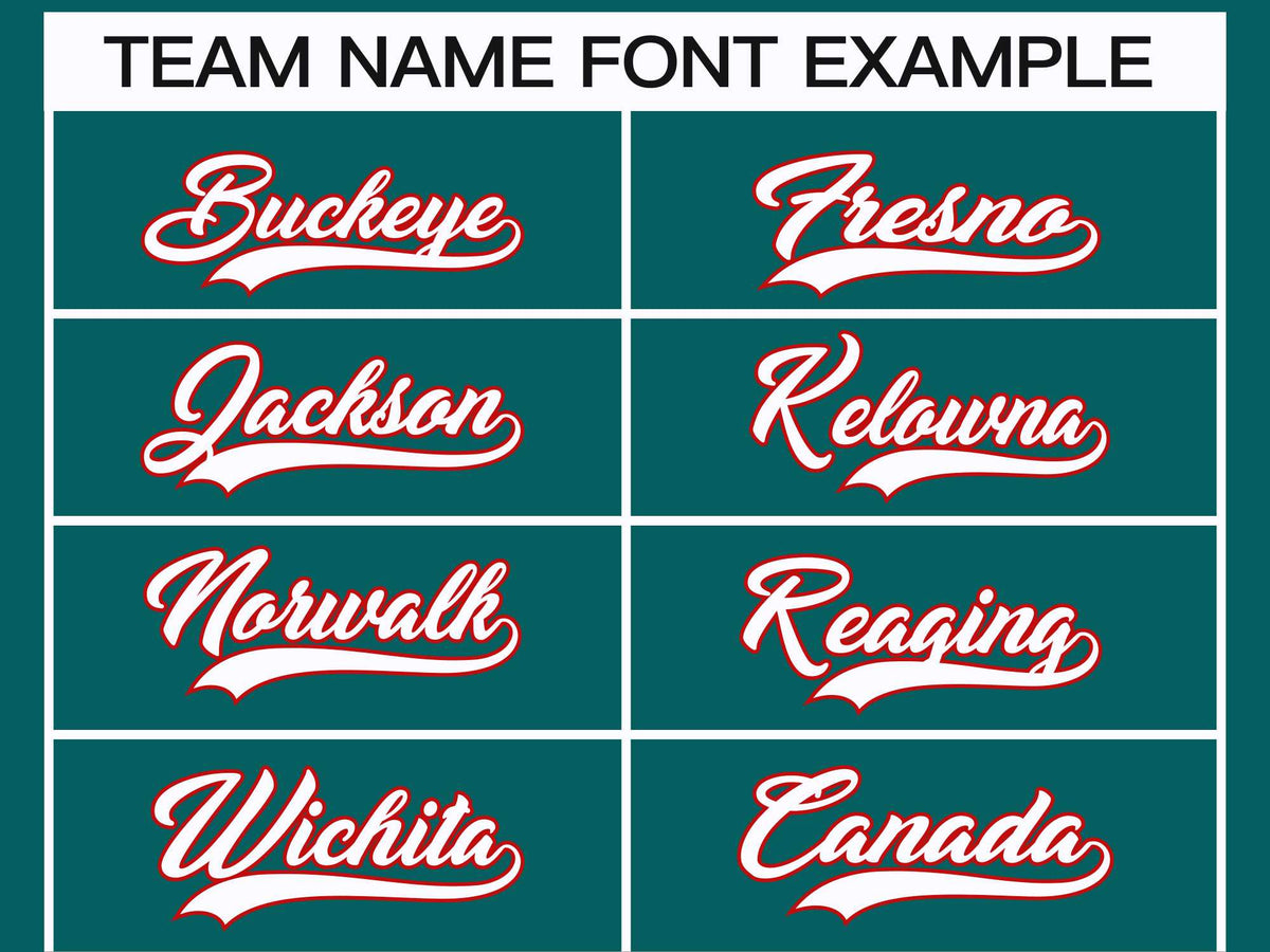Custom Teal White-Red Classic Style Hockey Jersey