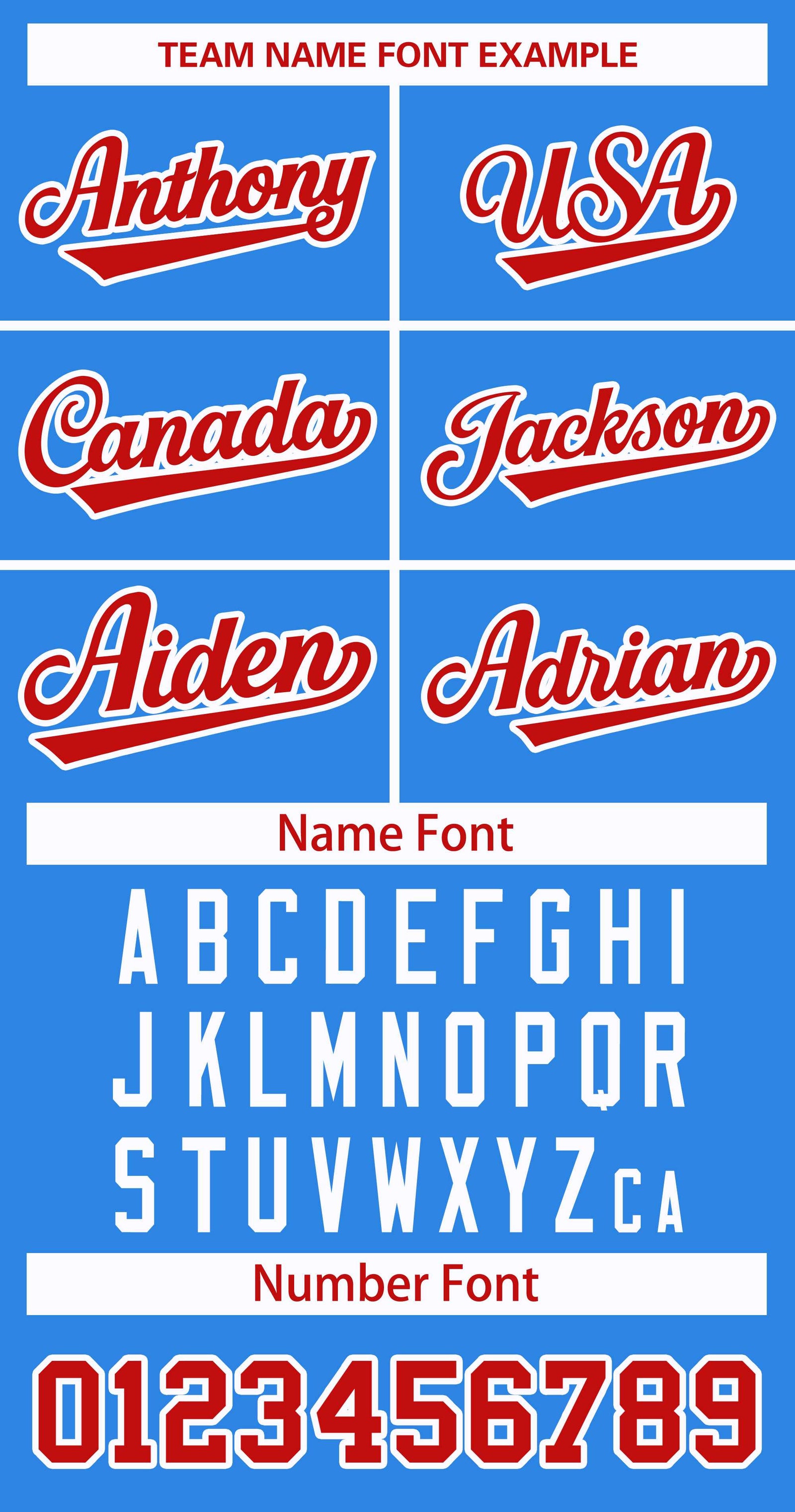 Custom Powder Blue Red-White Classic Style Hockey Jersey