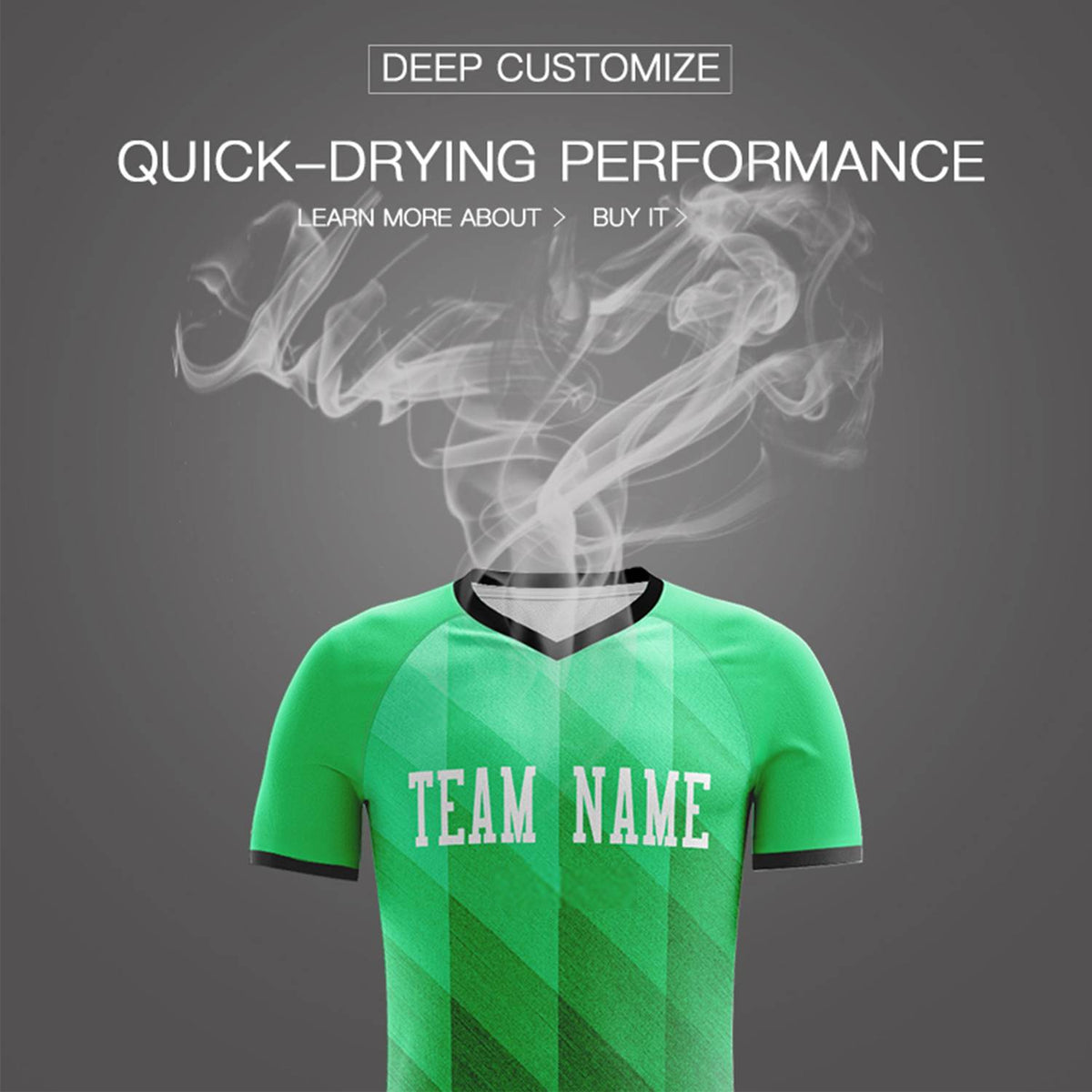 Custom Neon Green-Black Casual Outdoor Soccer Sets Jersey