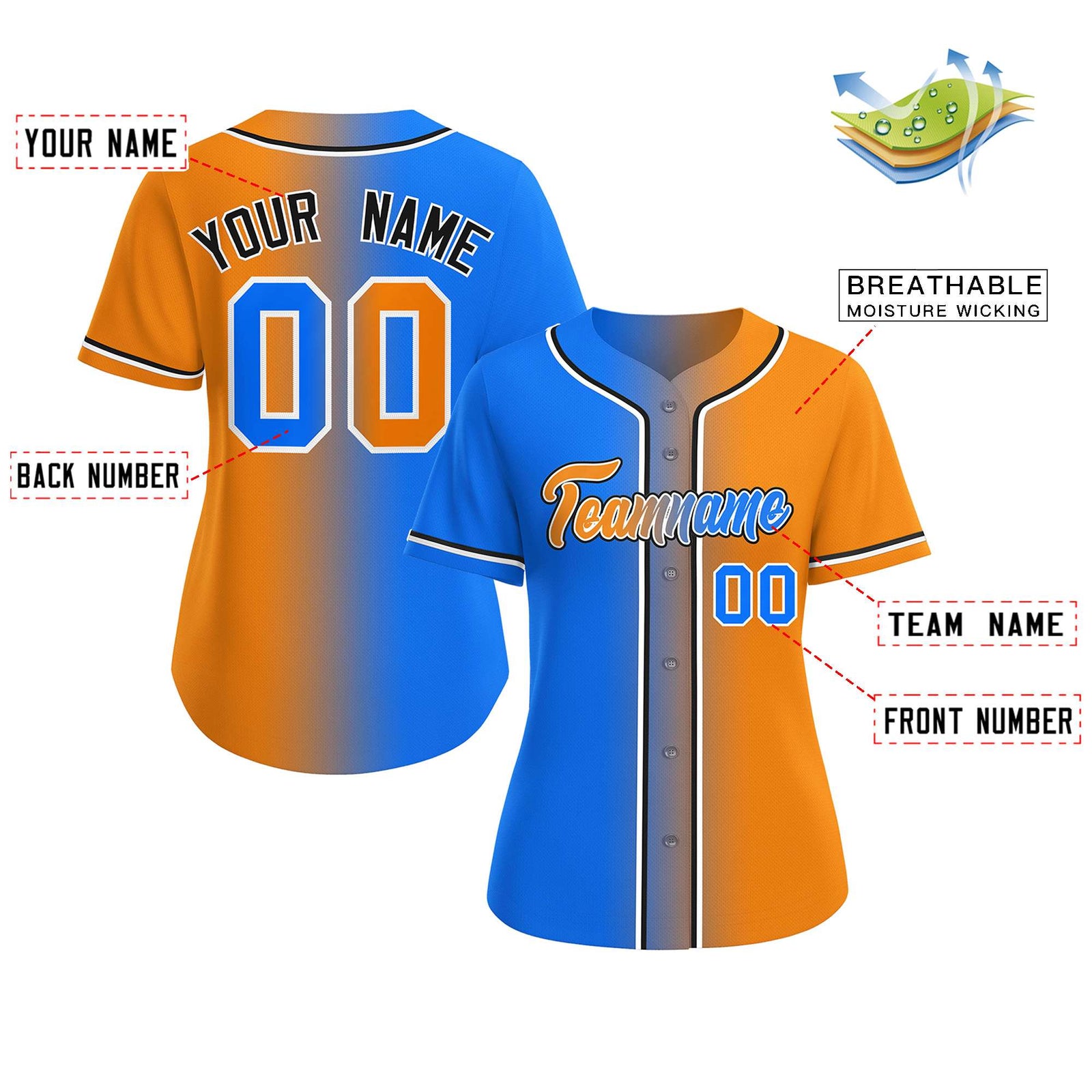 Gradient Baseball Jersey
