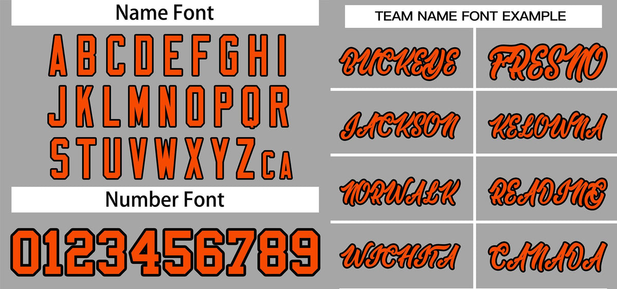 Custom Gray Black-Orange Classic Style Outdoor Authentic Pullover Baseball Jersey