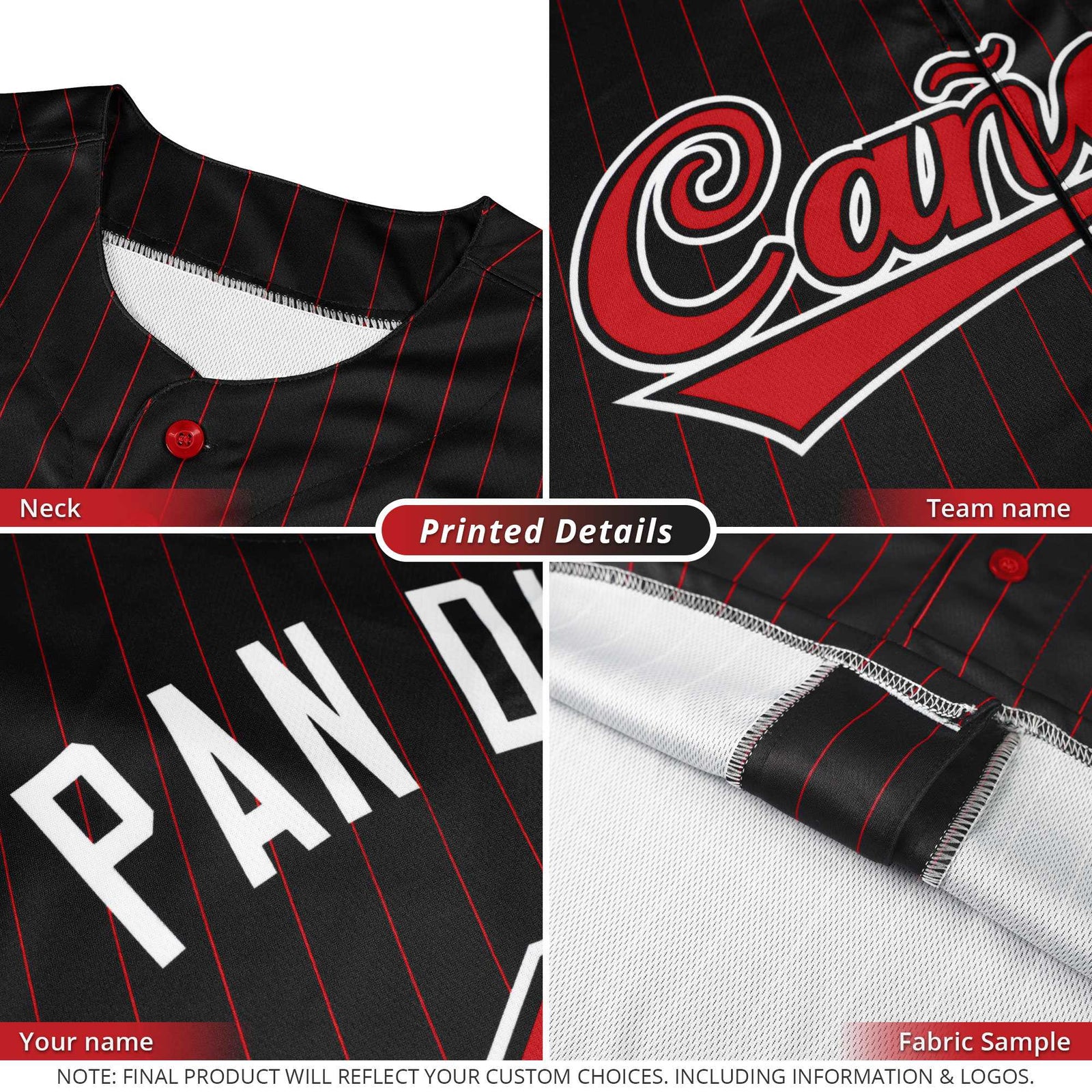 Custom Yellow Black Stripe Fashion Authentic Baseball Jersey