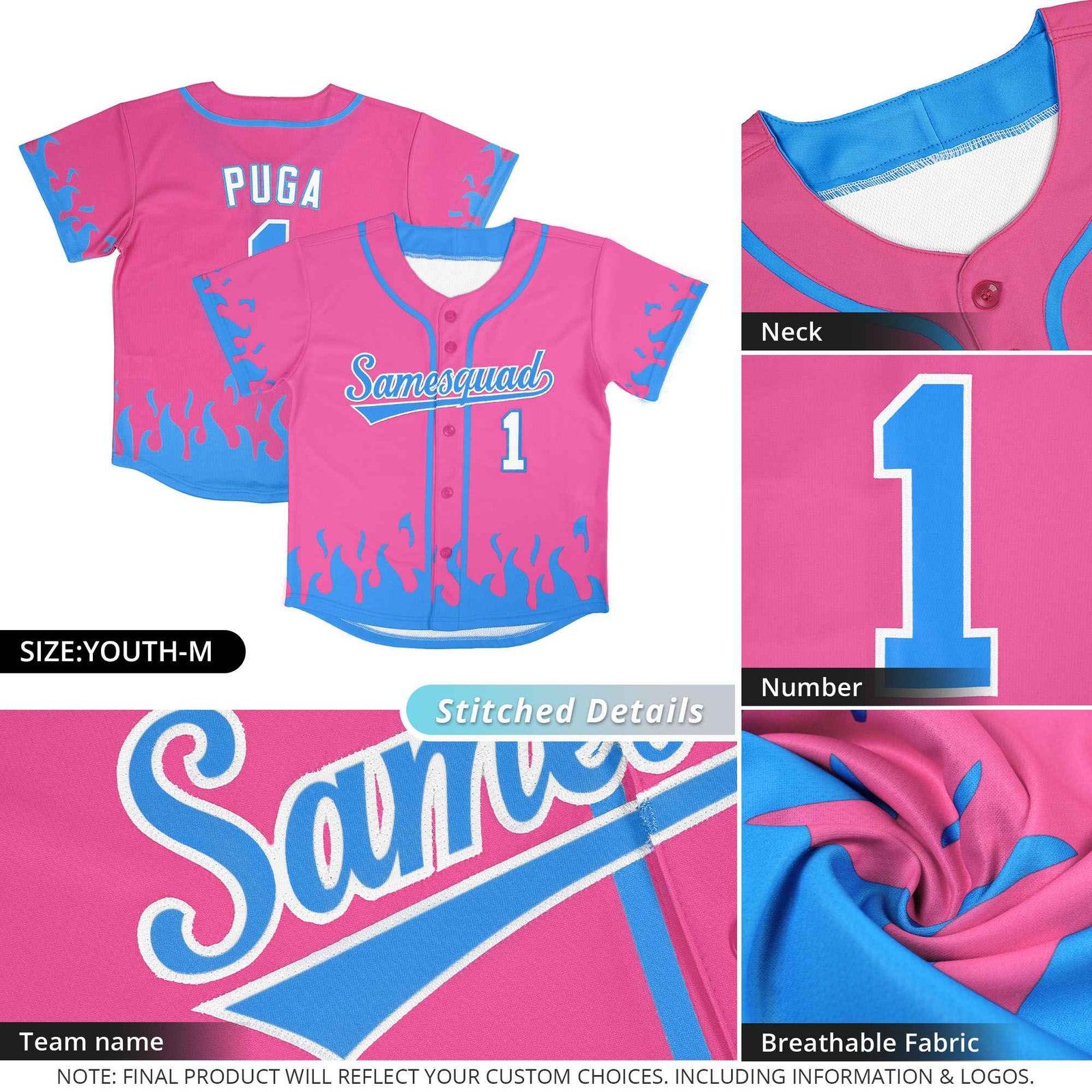 Custom Gold Black Personalized Flame Graffiti Pattern Authentic Baseball Jersey