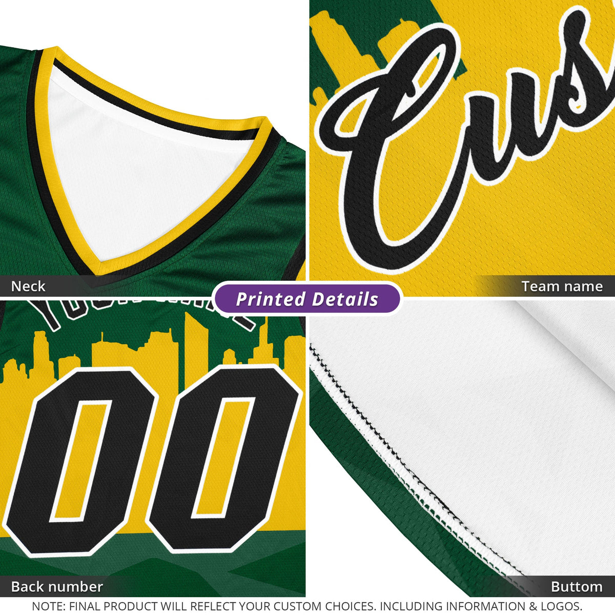 Custom Navy Personalized City Silhouette Pattern Sports Uniform Basketball Jersey