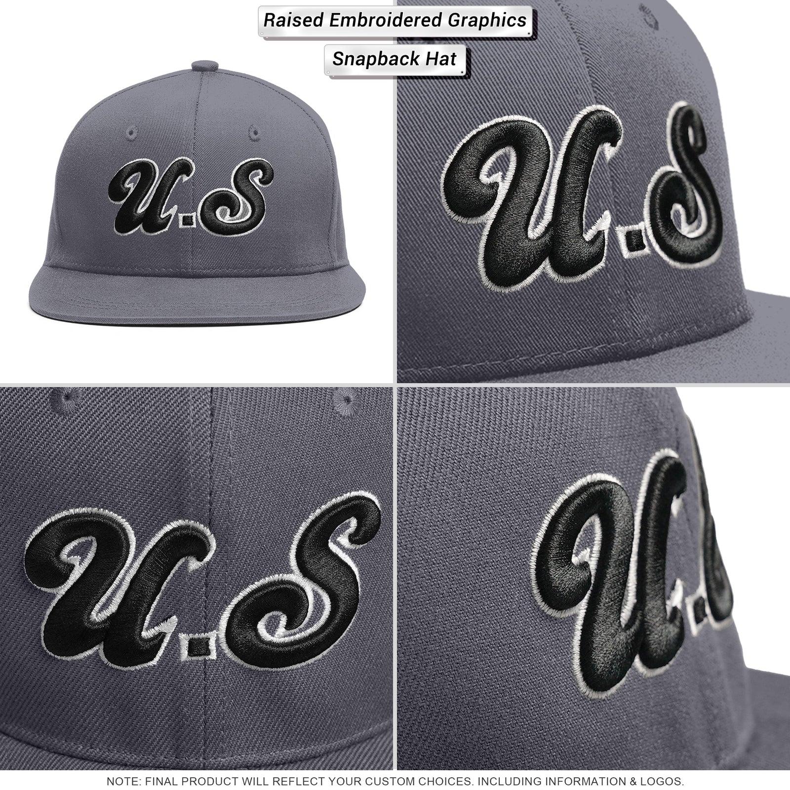 Custom Navy Royal-White 3D Puff Embroidery Flat Embroidery Curved Eaves Sport Design Baseball Cap