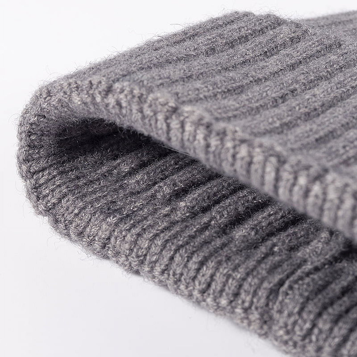Custom Winter Unisex Solid Color Warm Soft Hiphop Knitted Hat Cuffed Skull Beanie Cap