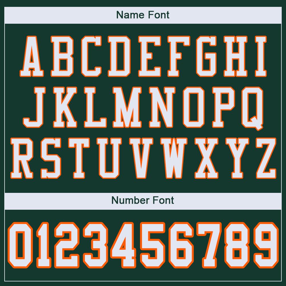 Custom Green White-Orange Classic Style Mesh Authentic Football Jersey