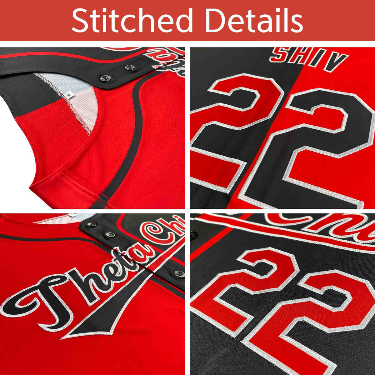 Custom White Red-Orange Hook Split Fashion Authentic Baseball Jersey